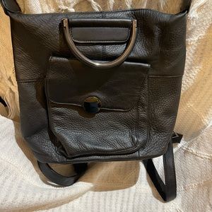Black convertible rucksack backpack